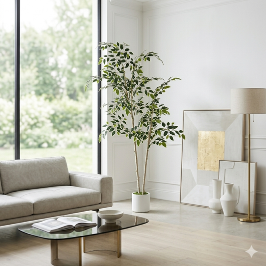 Ficus Benjamina Artificiel Panaché - 160cm