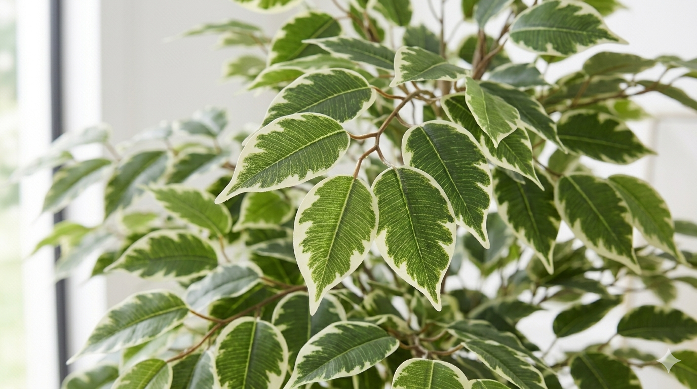 Ficus Benjamina Artificiel Panaché - 160cm